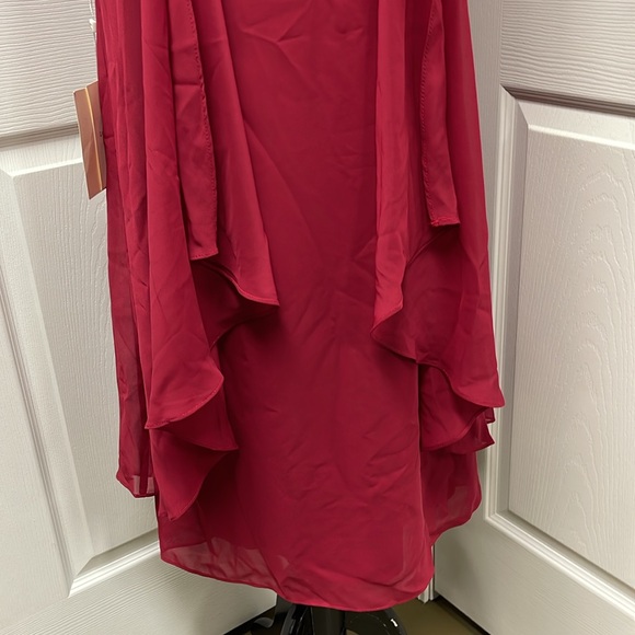 TS Couture Sheath Chiffon Sleeveless Midi Dress Size 14 NWT - Picture 10 of 15